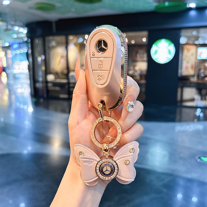 25款爆款网红款奔驰c260钥匙套glc300glc300le300l车钥匙套保护套
