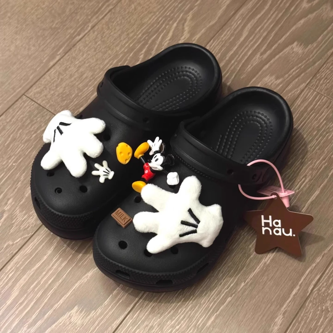 洞洞鞋鞋花男女生适配crocs鞋扣配件配饰可爱装饰卡通米奇手掌