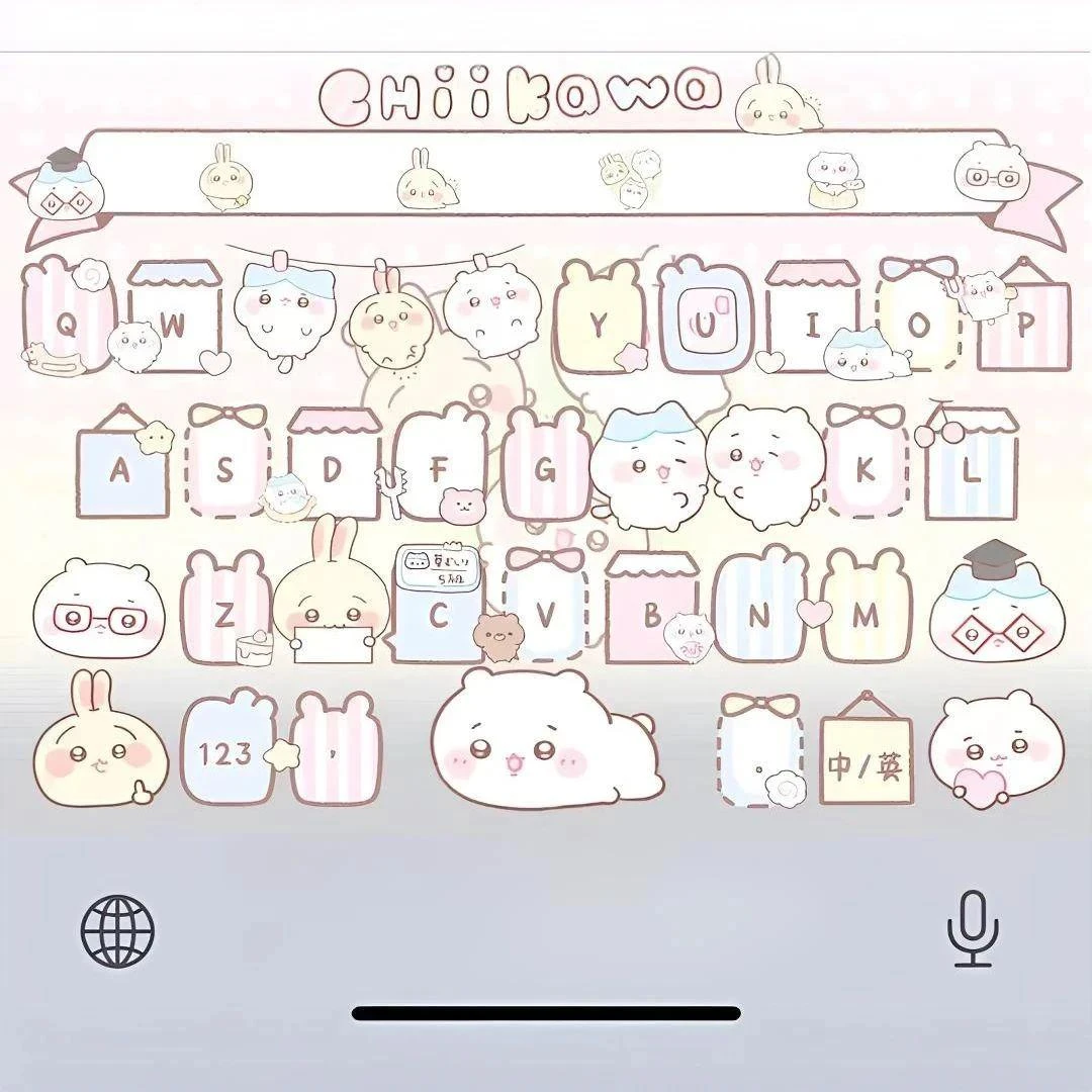 chiikawa小八/苹果安卓百度皮肤键盘外设/美化包可爱键盘素材
