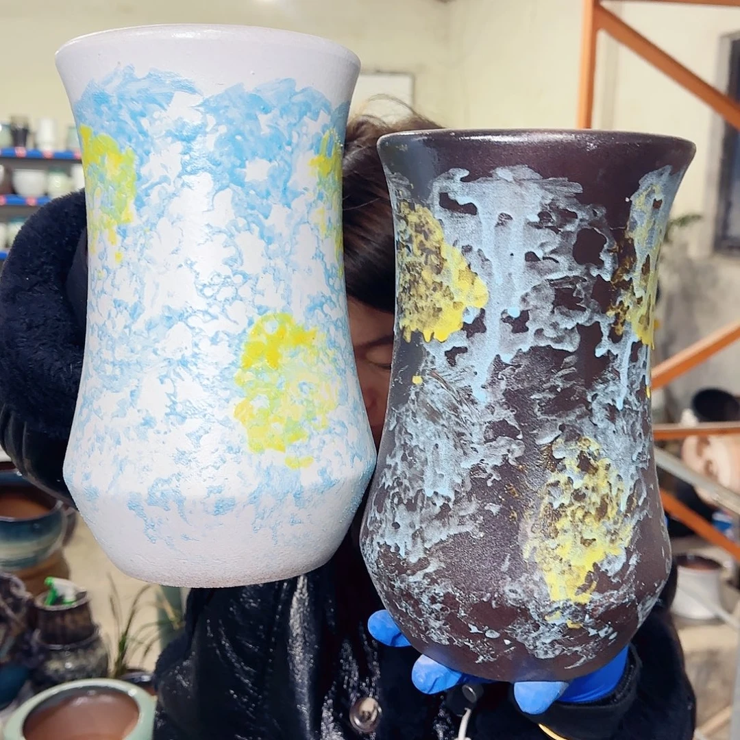 紫砂花盆高26口15