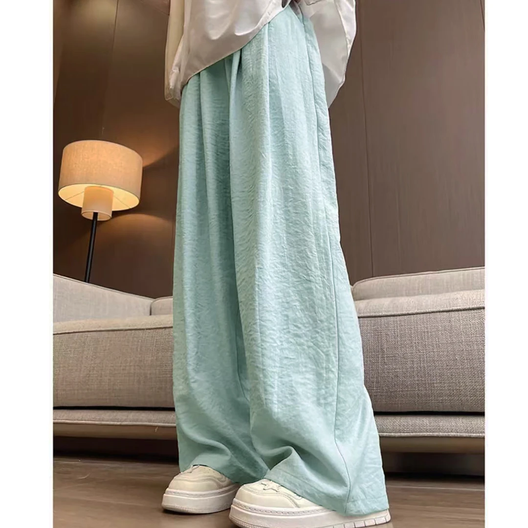 时尚新品！女士垂感休闲直筒奶油慕斯裤H20