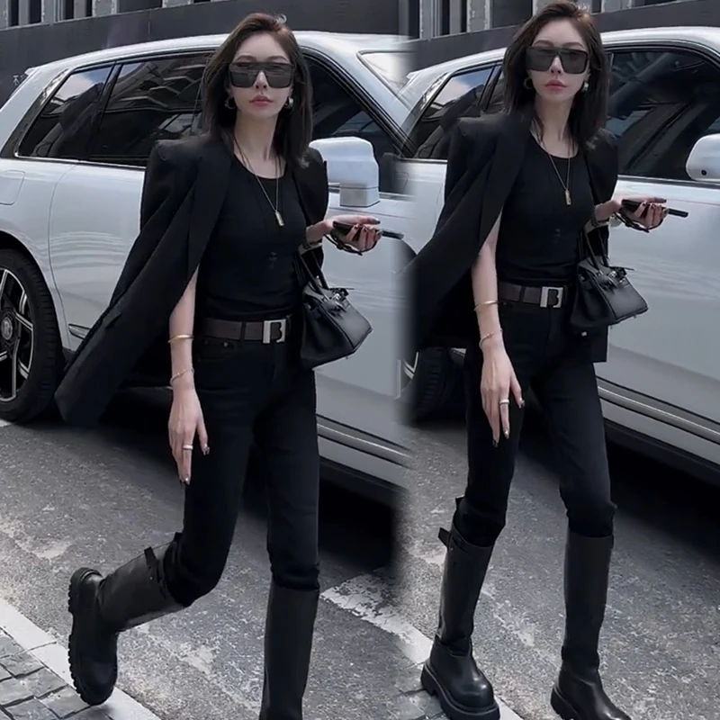 2025秋季新款时尚显瘦气质网红高档女高级百搭宽松大码西服外套潮