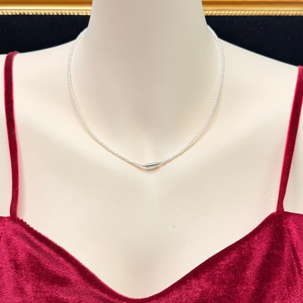 【六六中古】孤品天然淡水珍珠银925项链ty1866链长41