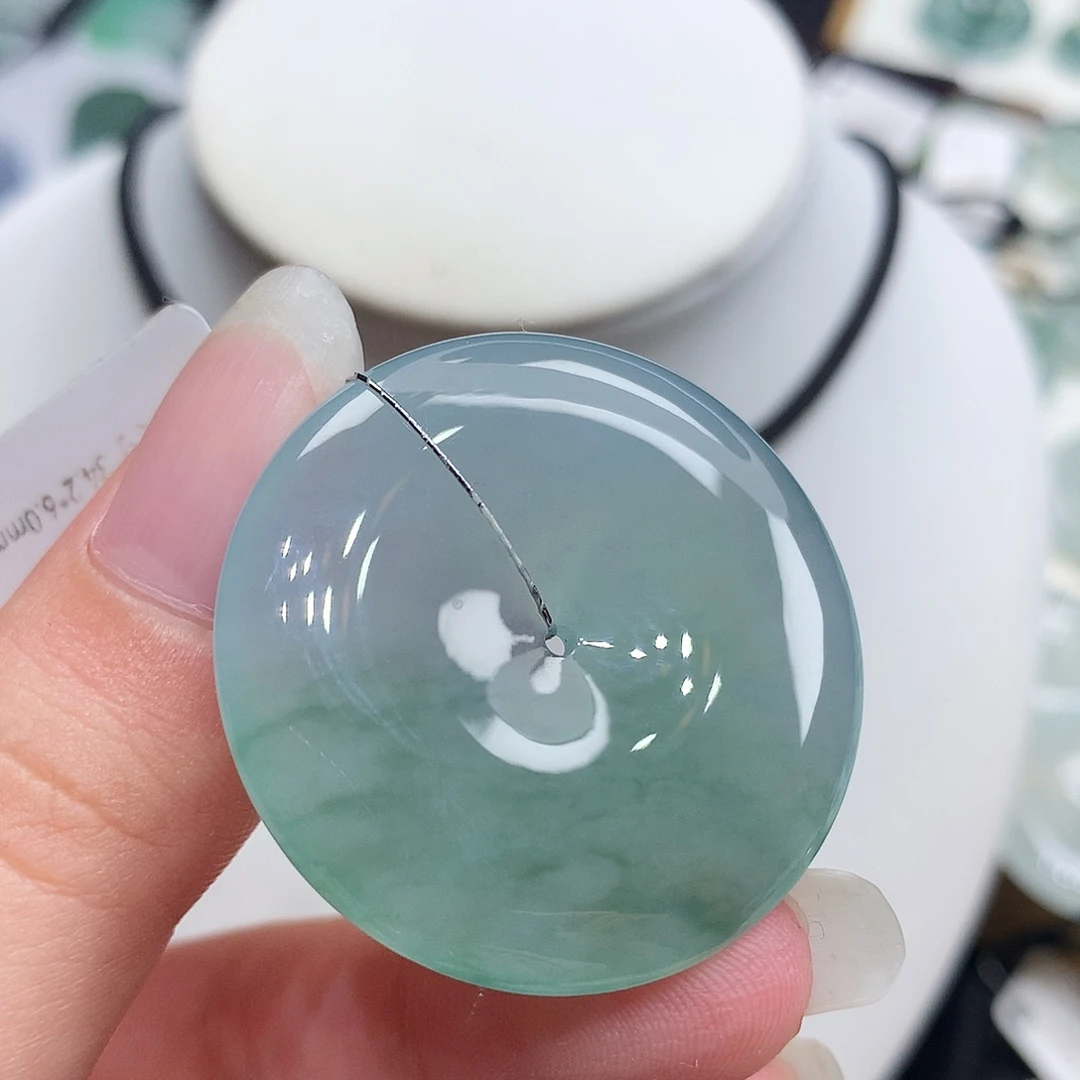 翡翠未镶嵌胸饰翡翠88，34.2/6