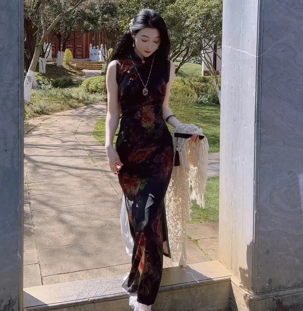 【繁花】改良旗袍新中式气质老上海风2025年夏季新款日常可穿显瘦