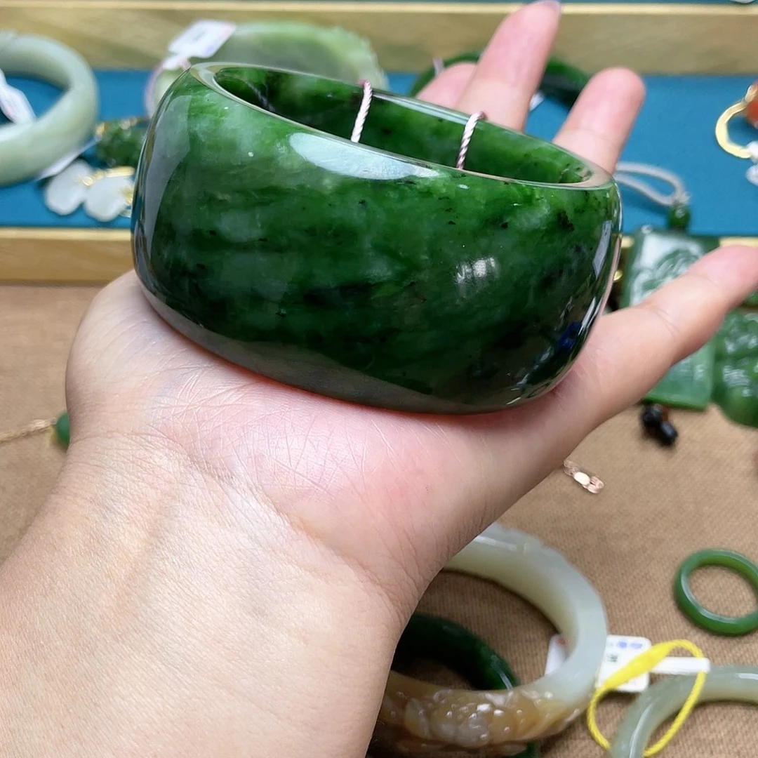 【闪购商品】和田玉手镯6465圈口45未镶嵌