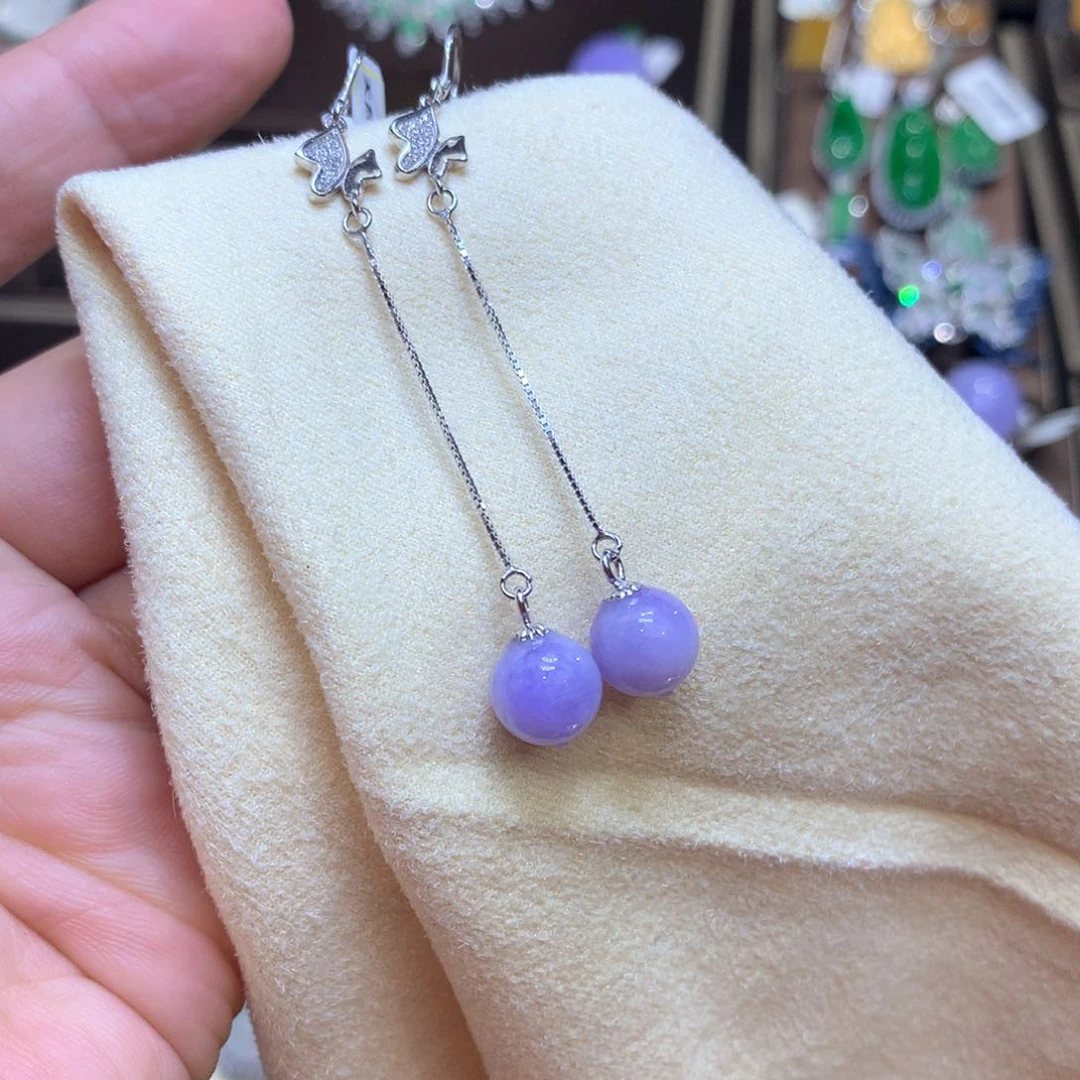 翡翠颈饰银S925镶嵌翡翠吊坠