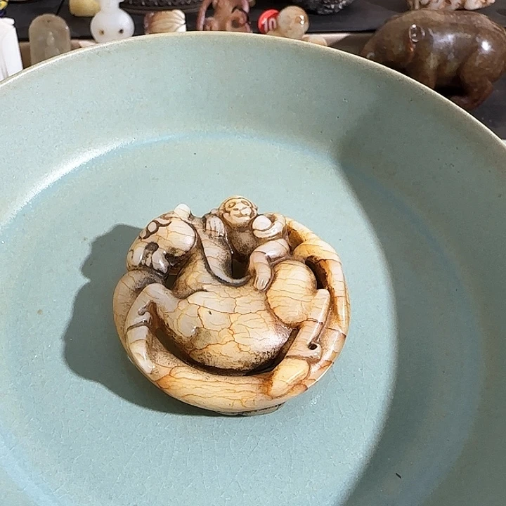 瓷片摆件恭喜发财恭喜结缘13