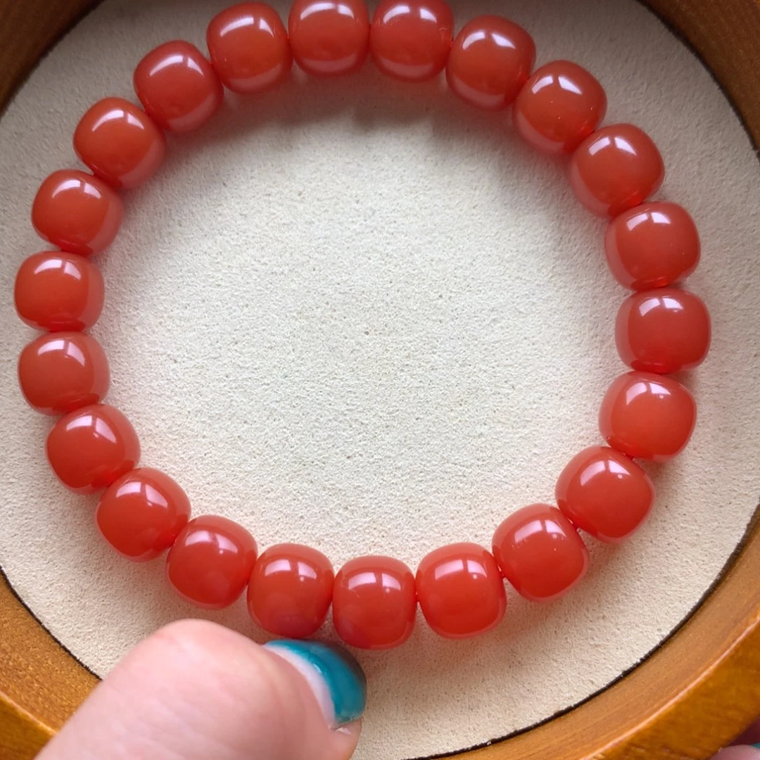 南红玛瑙未镶嵌保山天然原矿南红9mm+手串