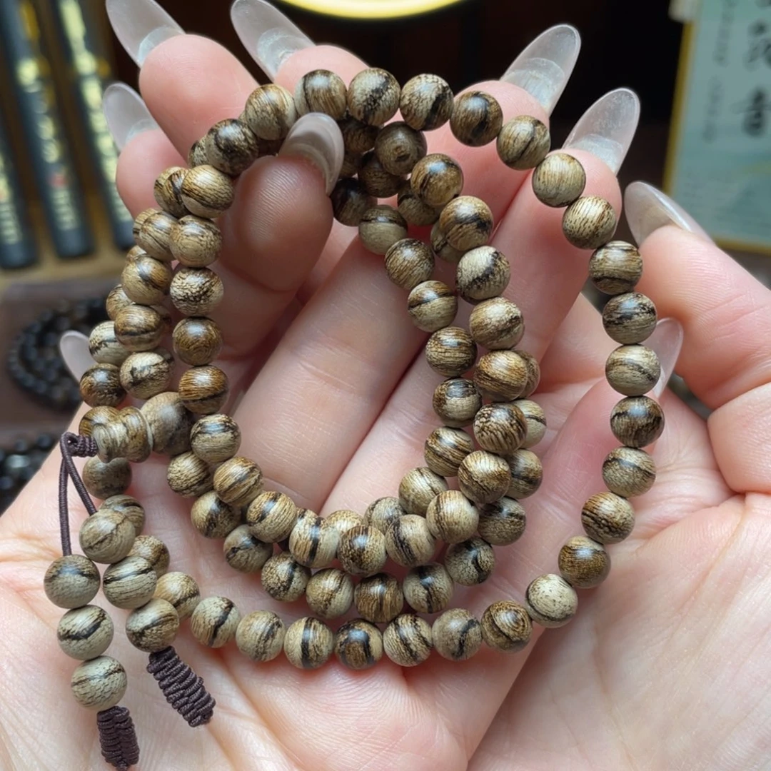 沉香手串天然野达拉干沉香0.6多圈七分沉