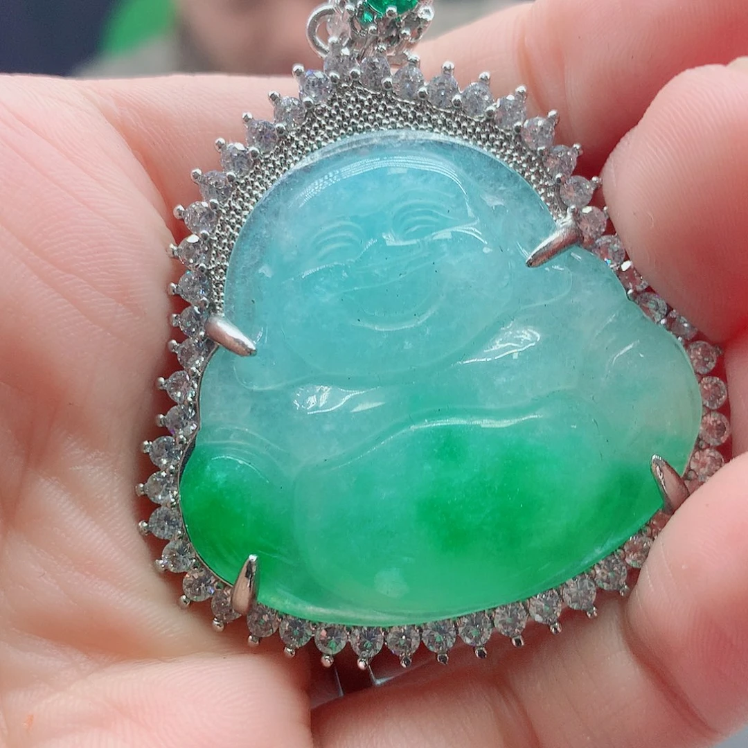 翡翠银S925镶嵌颈饰