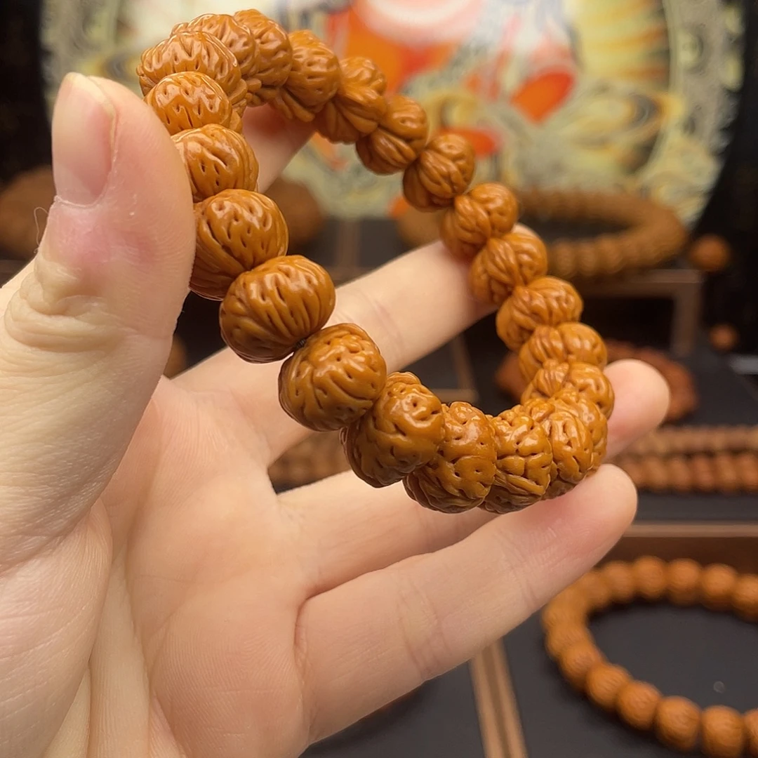 j***u桃木手串/手链蟠桃14