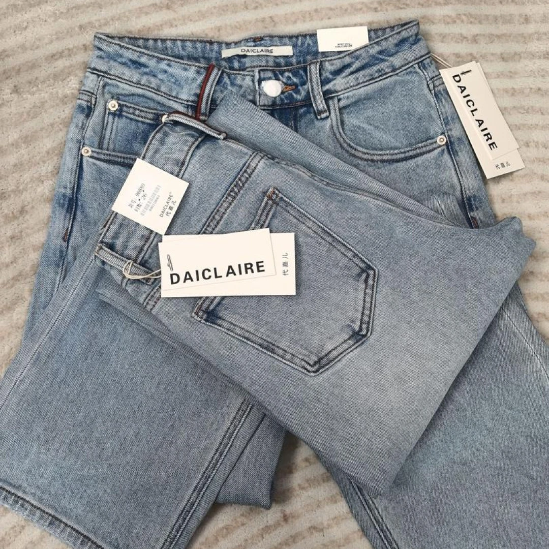 SU【880】代96愫雅 MWMA红标微弹直筒窄版阔腿牛仔裤~