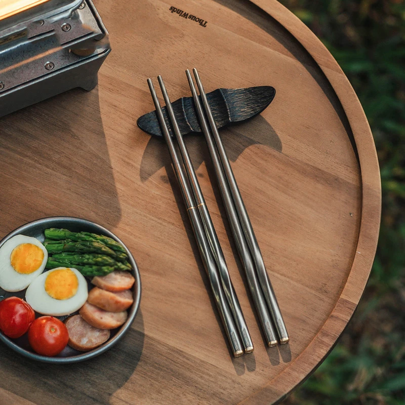 Thous Winds千风钛折叠筷户外野餐便携防滑防霉家用纯钛筷子餐具