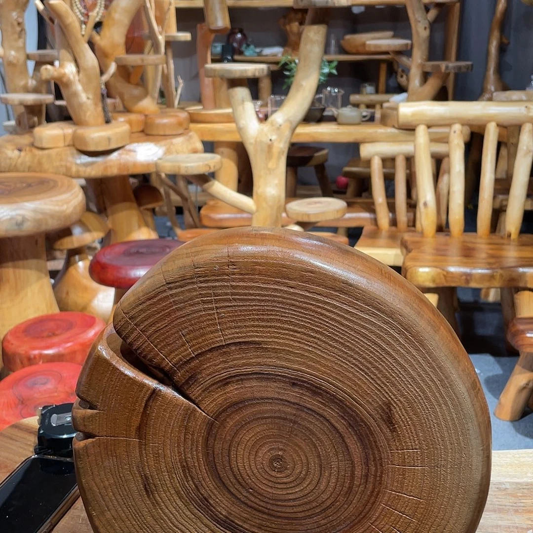 木（非红木类）蘑菇凳