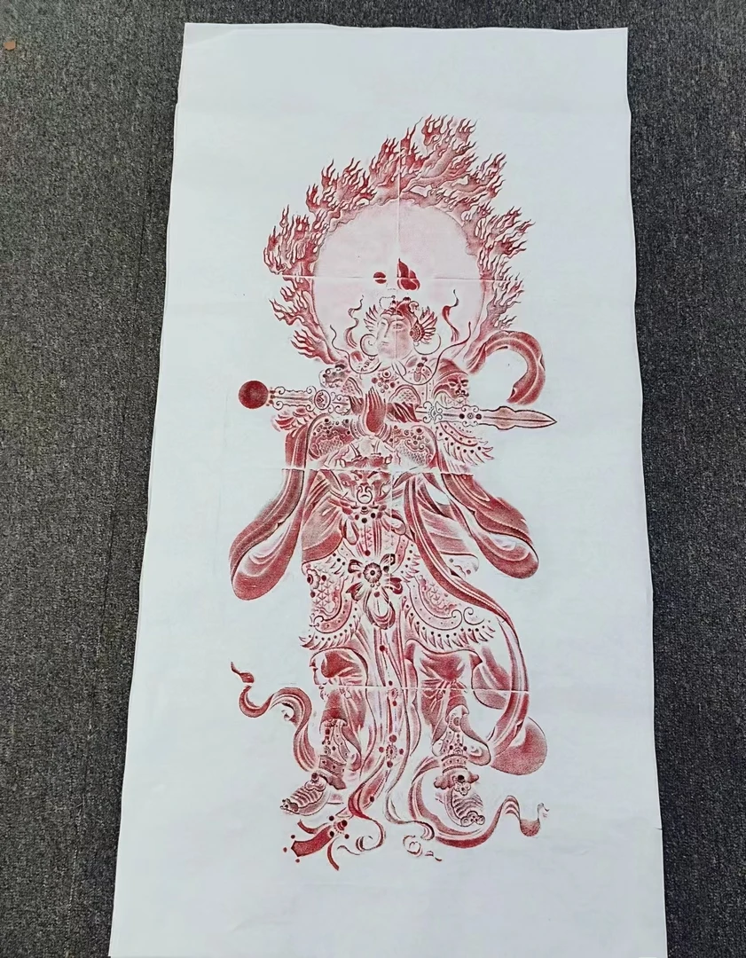 韦陀菩萨拓片一副