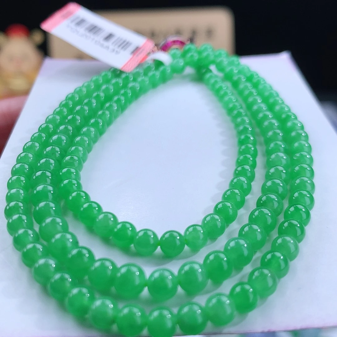 翡翠手链未镶嵌卡3.7-4.5mm