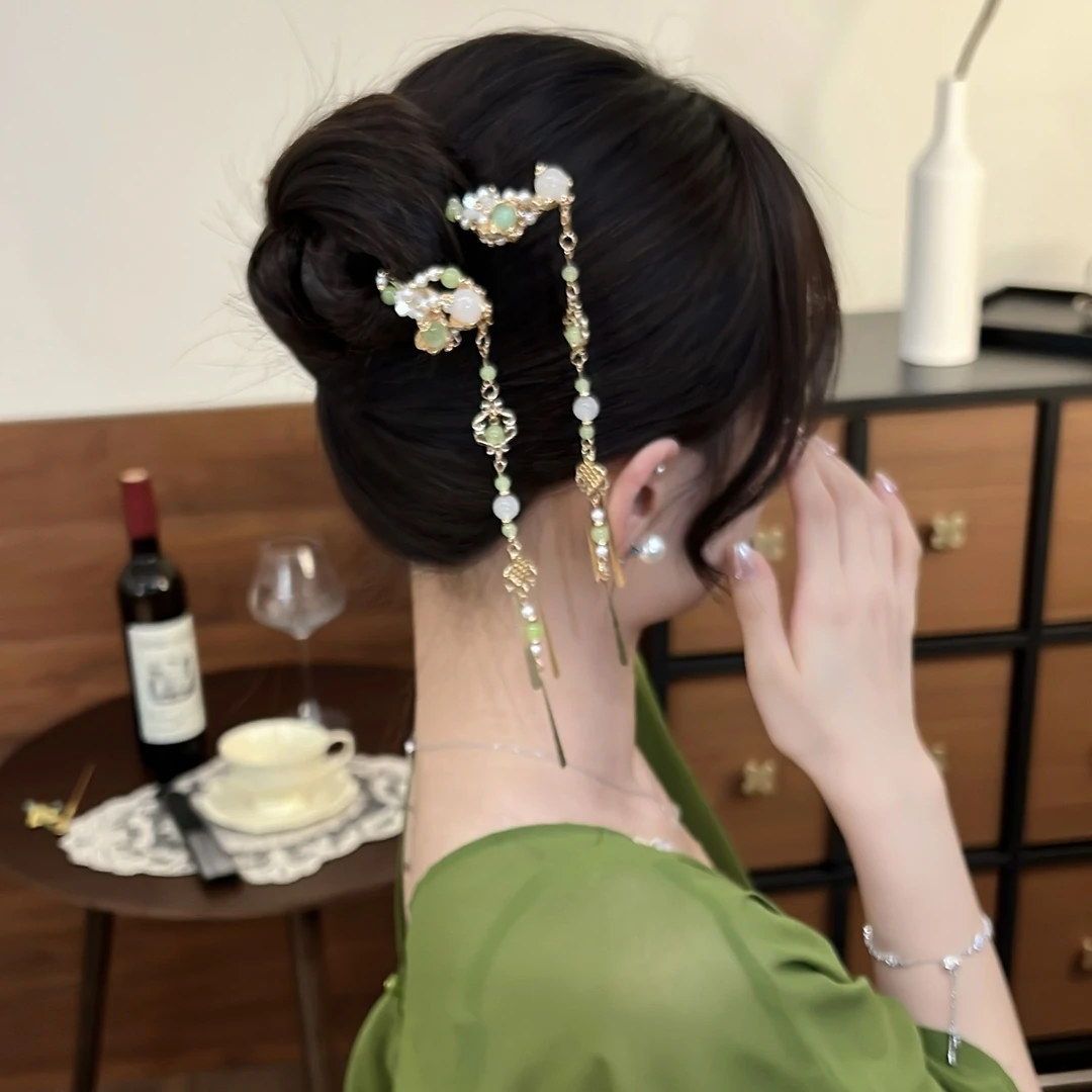 复古步摇发簪通勤盘发簪子可拆卸新中式流苏气质发饰国风汉服头饰