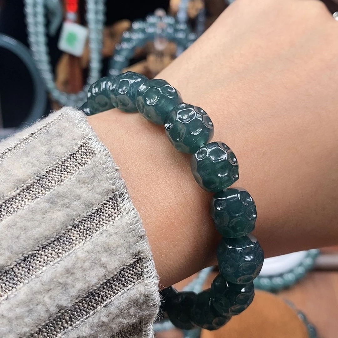 未镶嵌手链翡翠11.5mm无相珠手串