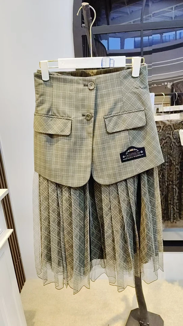 D家-045-绿色绿中长款裙-83092L66