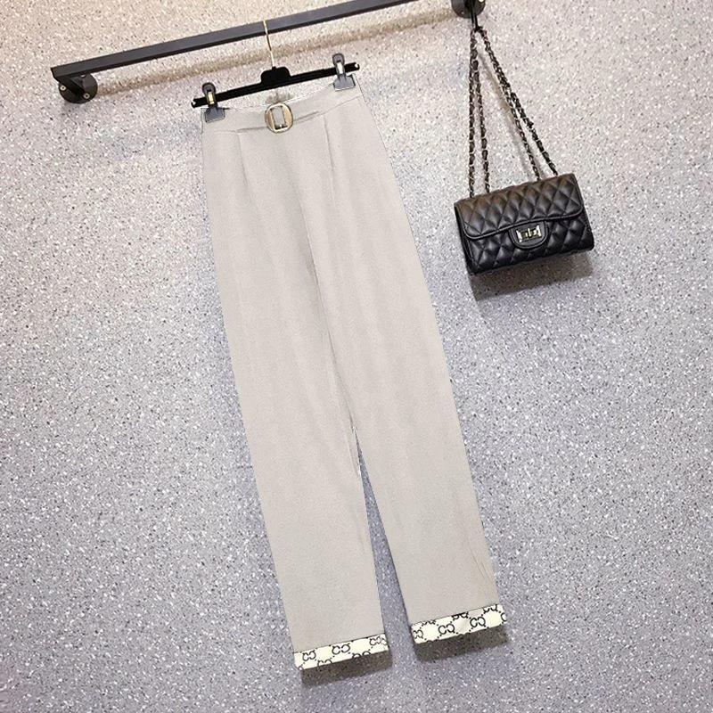 6864夏季大码女装新款时尚气质修身西装裤