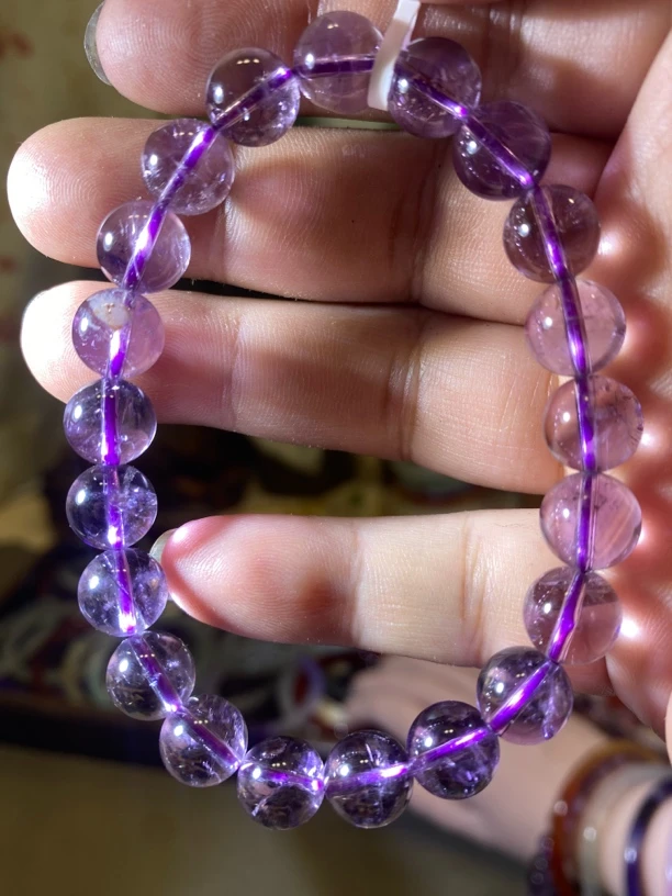 天然玻利维亚紫水晶手串女生黄金尺寸卡9紫水晶手串多样性发一