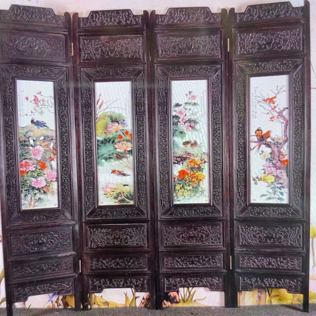 瓷片1.8*1.79*4景德镇瓷板画柴窑烧制