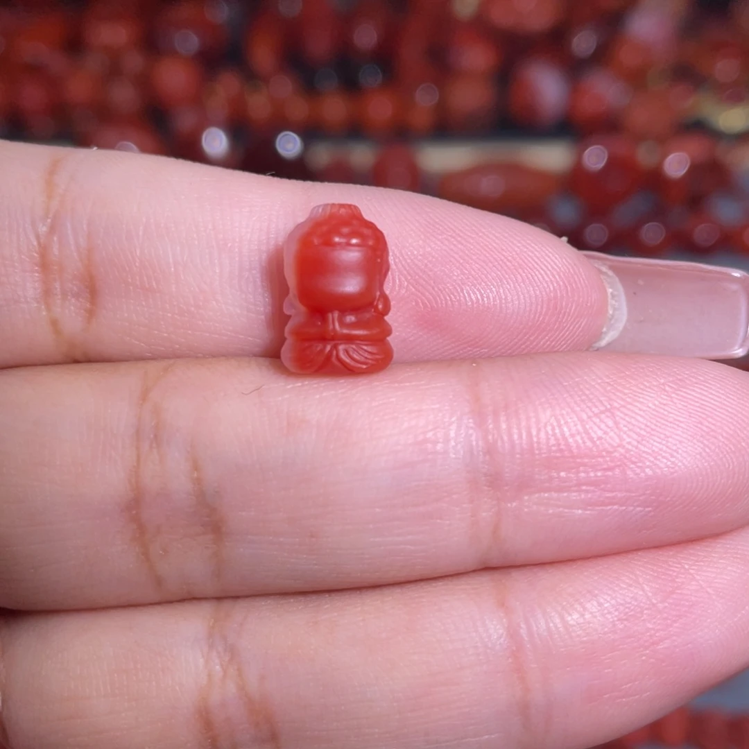 南红玛瑙未镶嵌无相宝宝佛