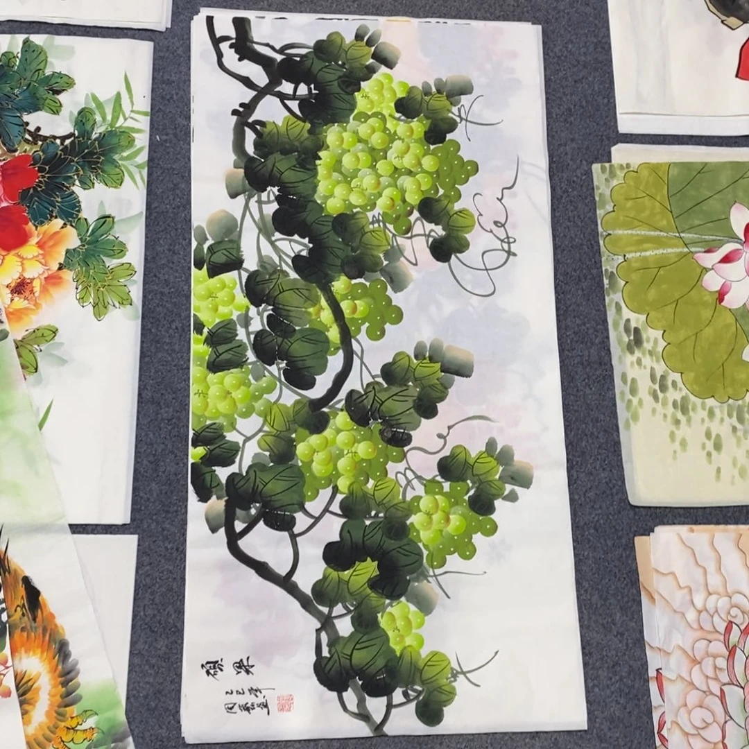 国画尺寸100✖️50三尺精品手绘