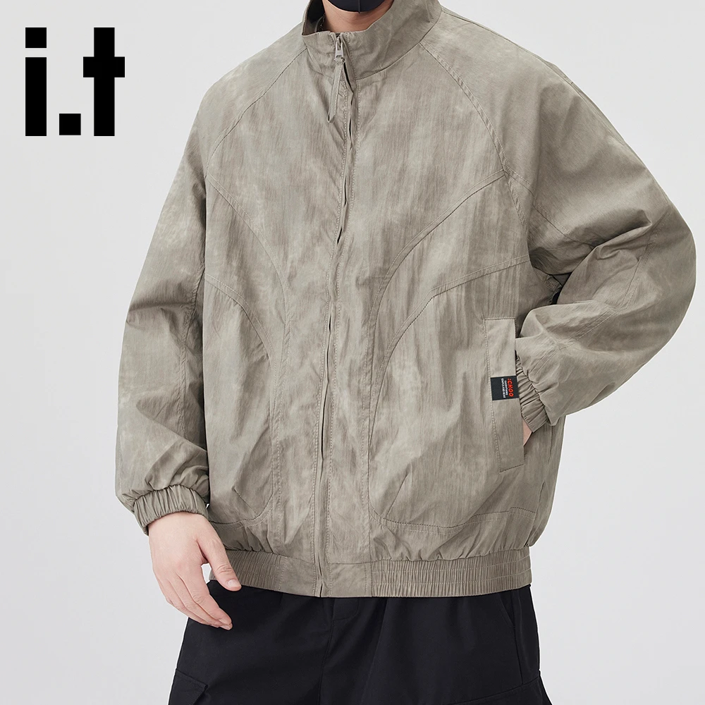 it:CHOCOOLATE个性工装夹克男士休闲外套2025秋冬季新款拼接立领