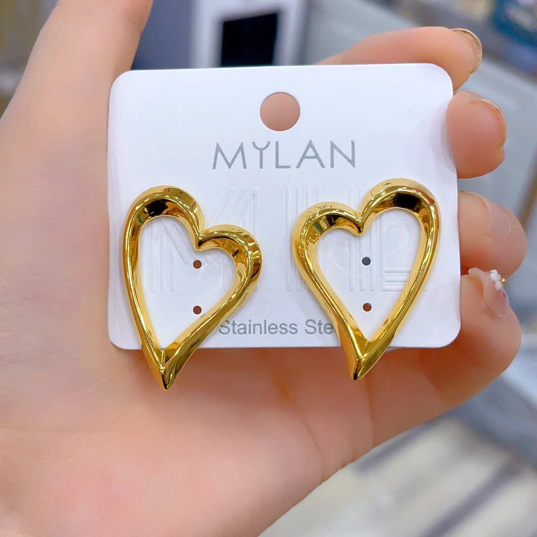 钛钢耳饰 1107新款耳环白搭时尚金色铜合金爆款白搭时尚