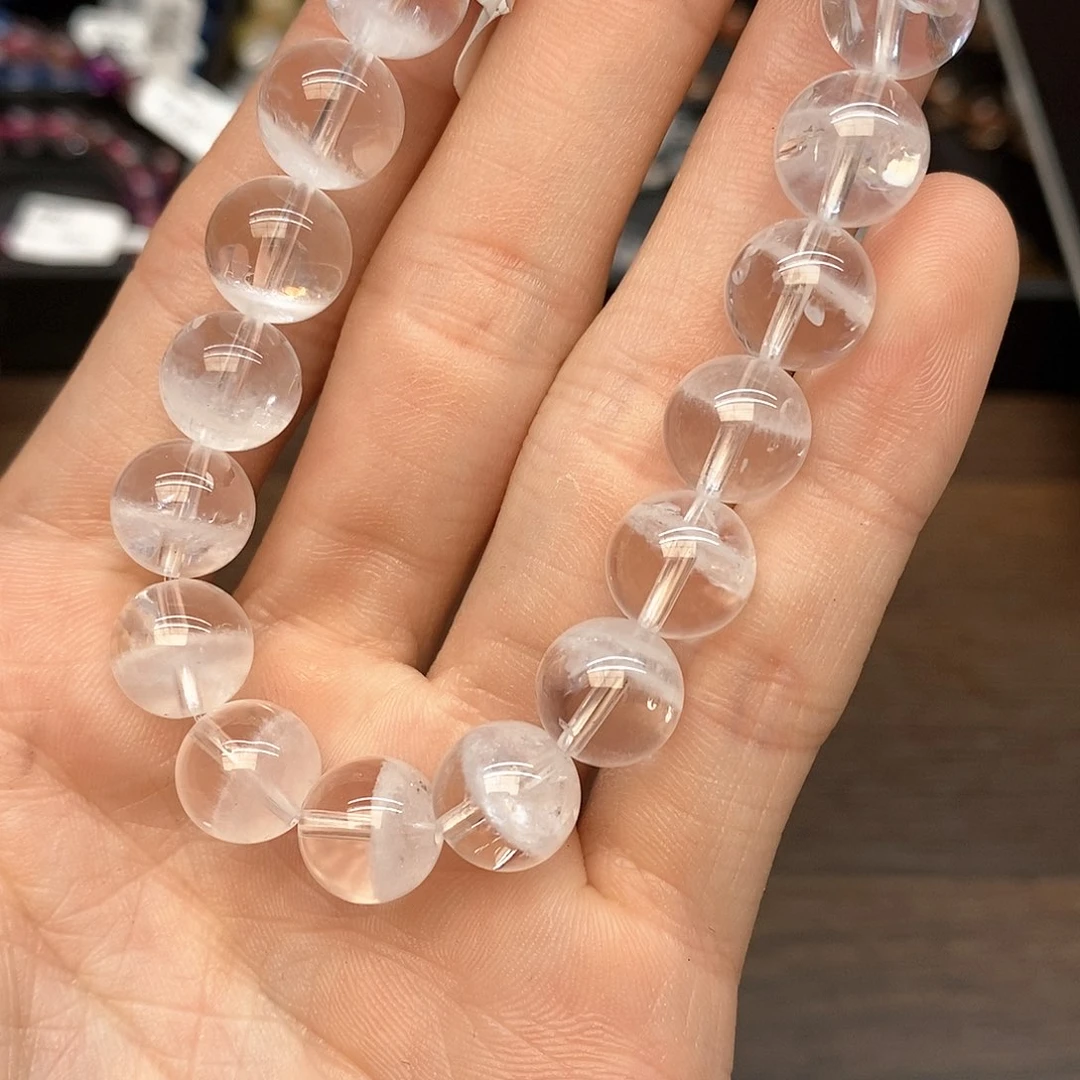 水晶手链未镶嵌11白幽灵10mm