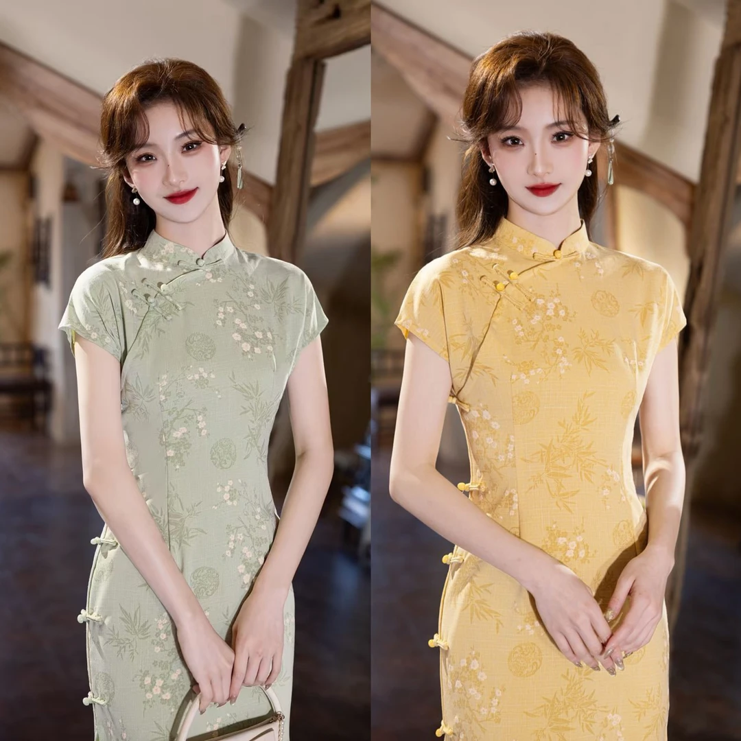 【梨花压海棠】女款小个子夏季夏季新款中旗袍裙子女款爆款2025新款