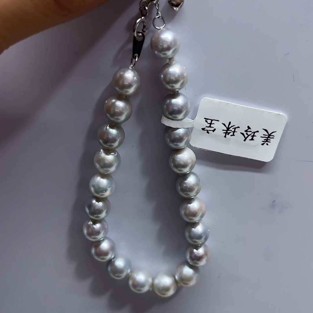 手绳海水珍珠银S925镶嵌