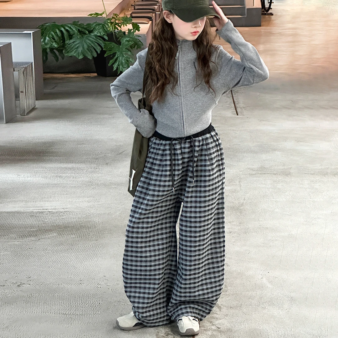 女童秋季套装2025新款儿童休闲百搭秋装童装女孩大童韩系两件套潮