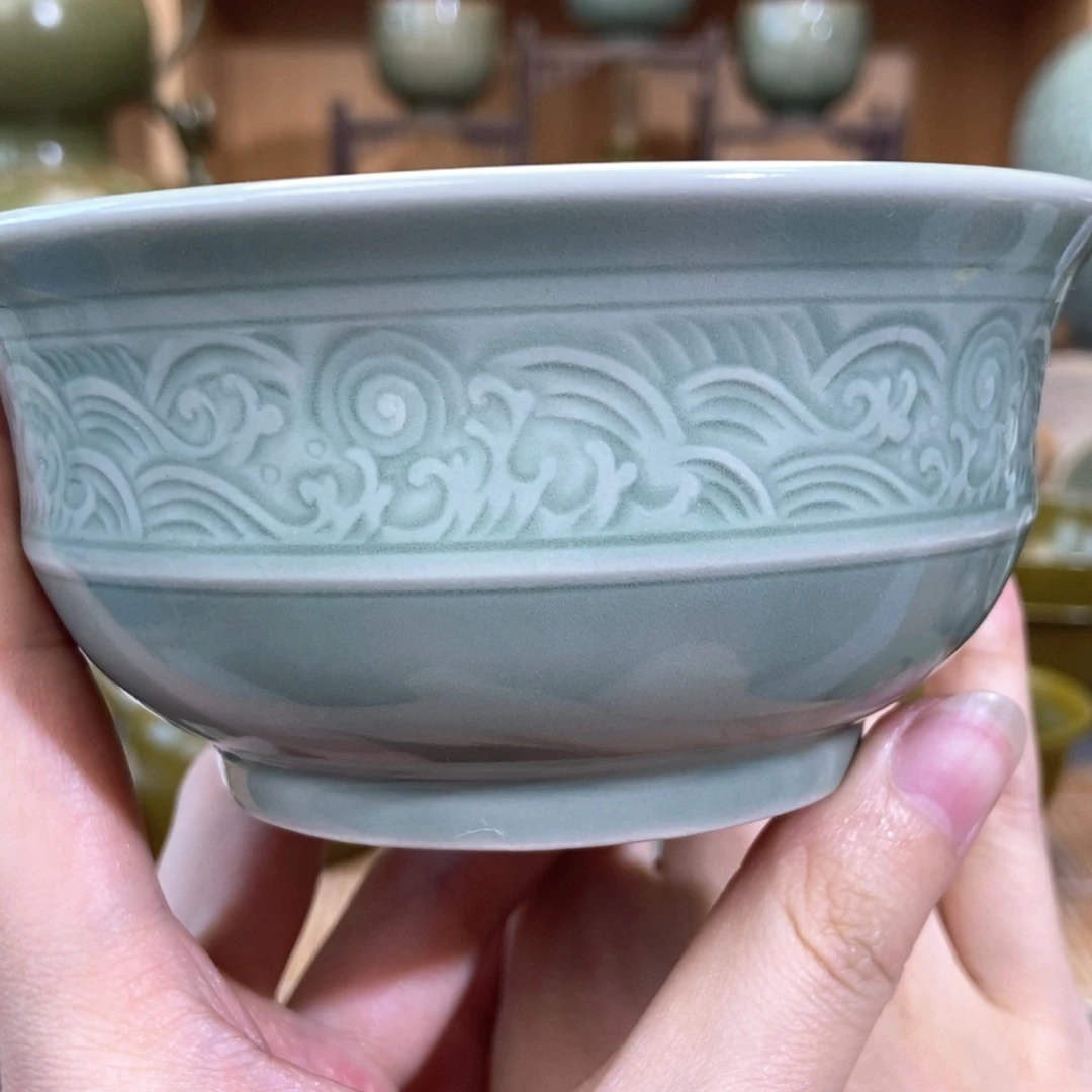 陶瓷佩*海浪纹碗一个微瑕福利