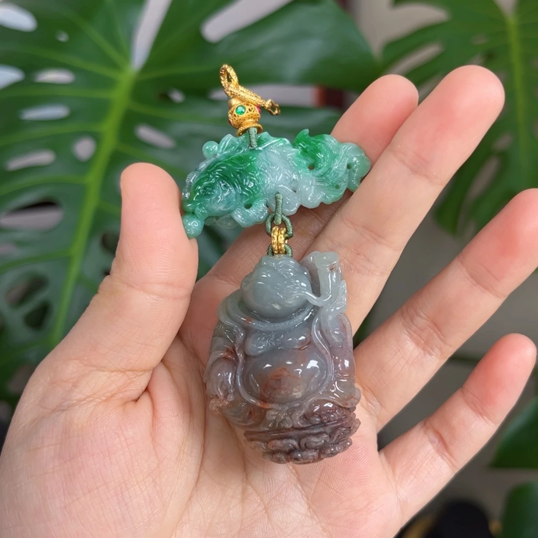 【闪购商品】翡翠吊坠(赠链)未镶嵌 小蟾仙