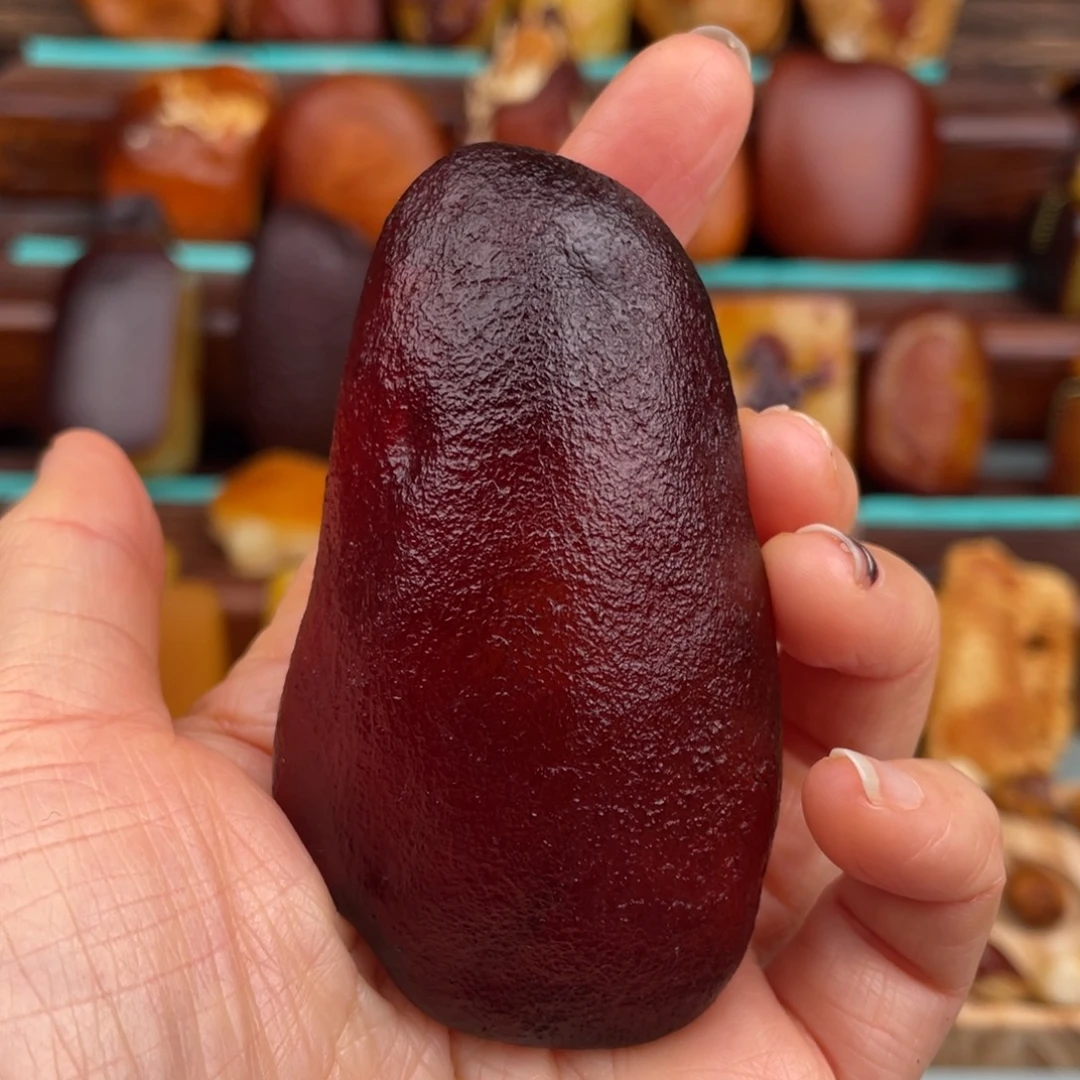 定制琥珀未镶嵌蜜蜡原皮手把