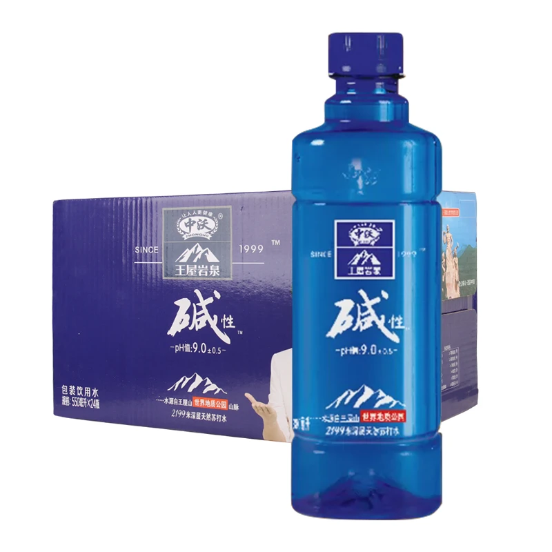 中沃碱水380ml*24瓶整箱碱性苏打水苏打水弱碱性天然水碱水