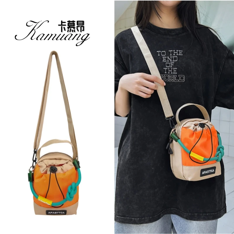 【外贸尾单】日式春游多巴胺水杯包小巧轻便工装包亲子旅行户外运动