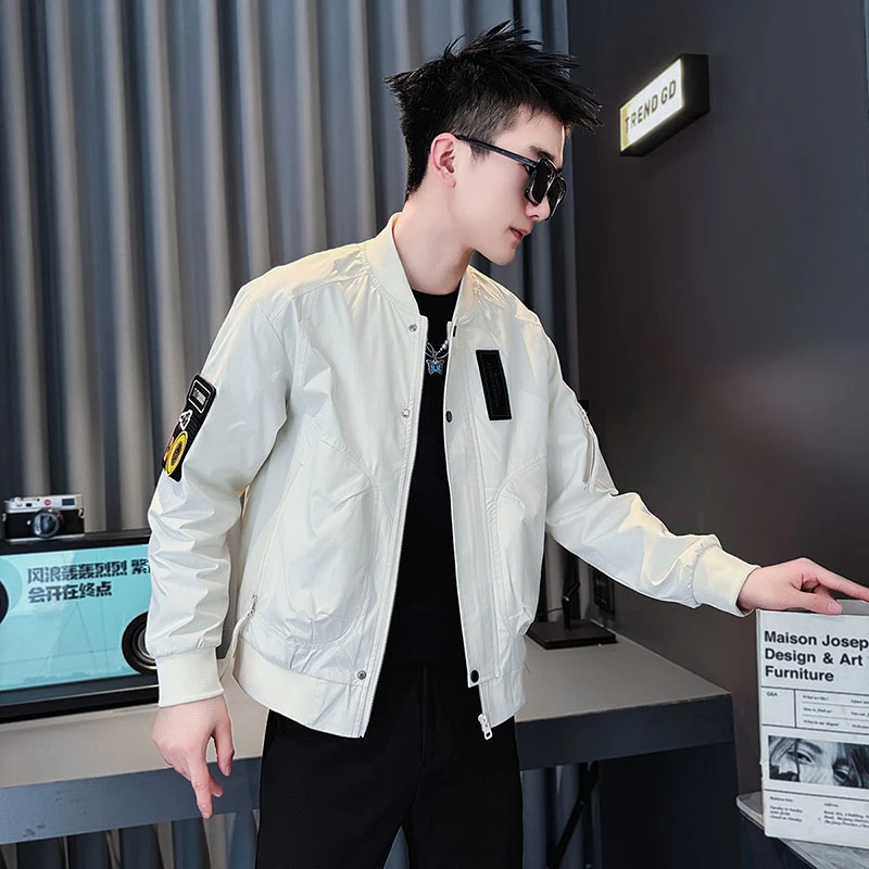 男士外套春秋季2025新款爆款高级感潮牌男装上衣飞行服棒球领夹克