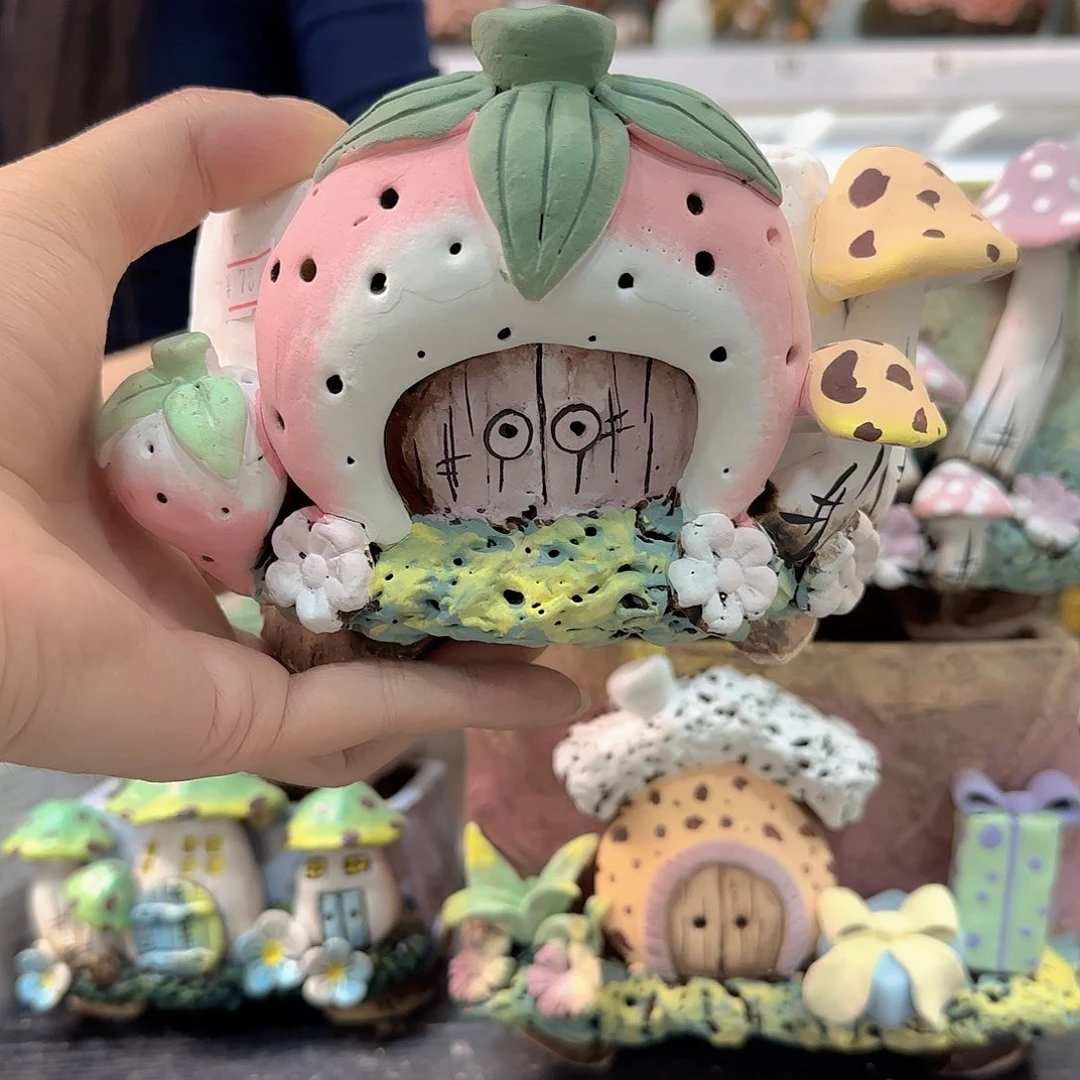 ?****版青墨花器麦饭石花盆