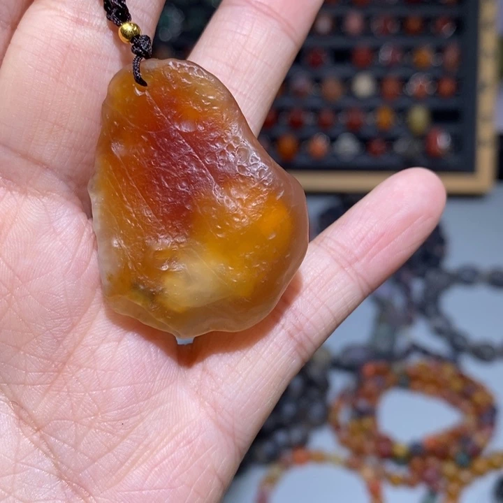 玛瑙/玉髓手链合金桃*