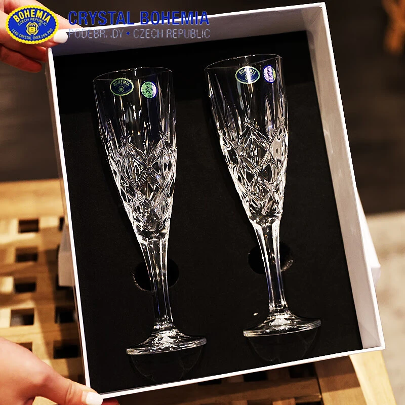 捷克进口BOHEMIA水晶玻璃香槟杯鸡尾酒杯高脚甜酒气泡酒杯子家用