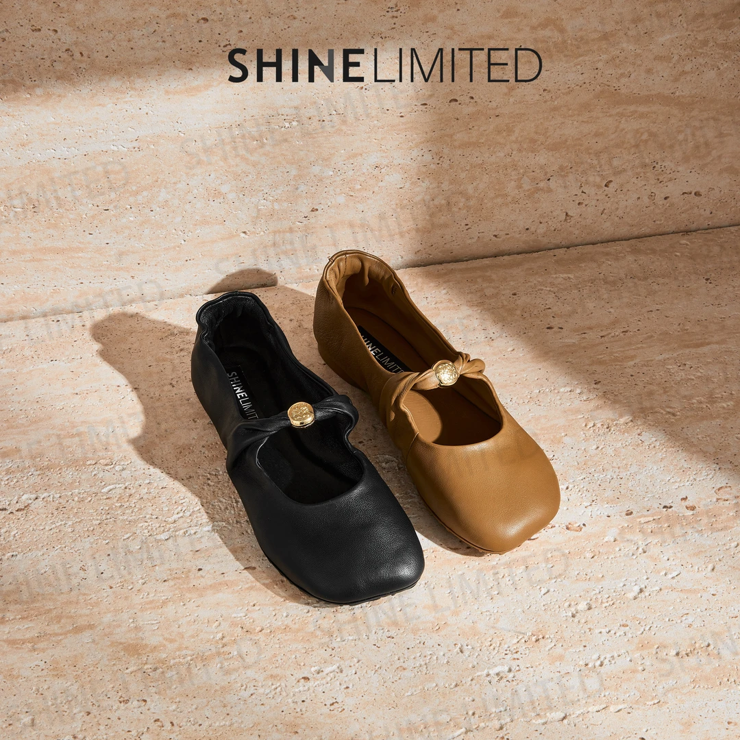 SHINELIMITED6月新款1CM欧洲站罗家浅口羊皮手工芭蕾鞋G1792