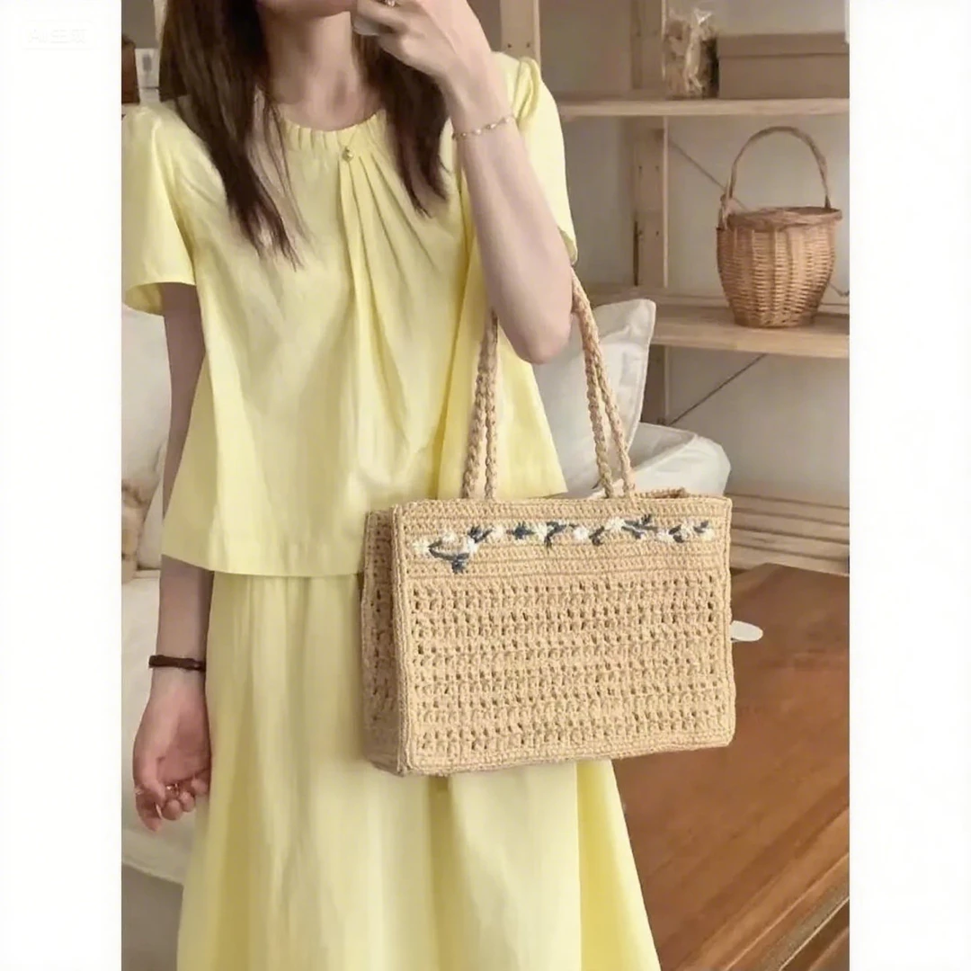 妮妮家25103夏季韩系短袖衬衫上衣半身裙子两件套