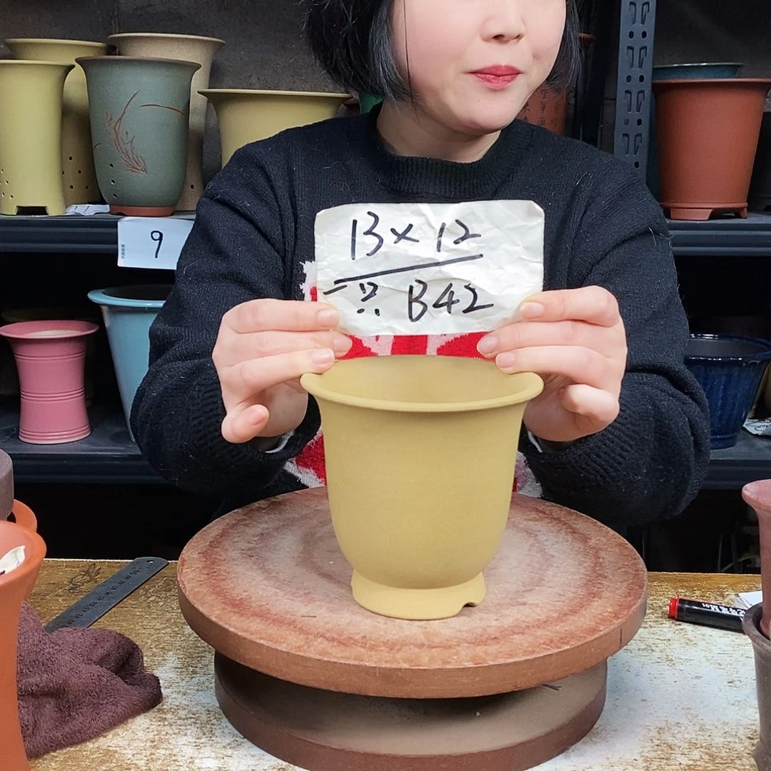 紫砂一个花盆货号B42