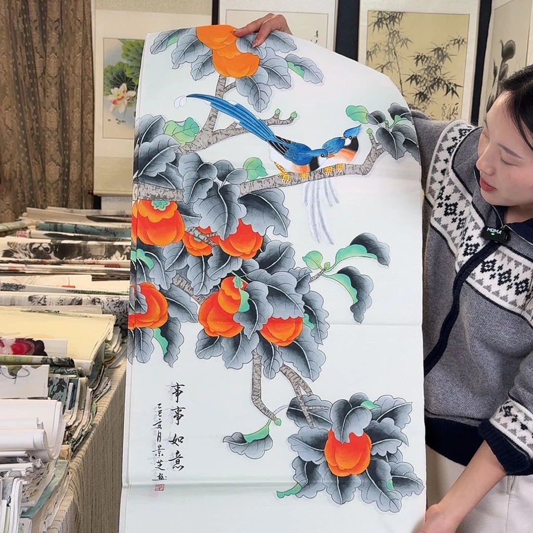 纯手绘国画作品好看三尺