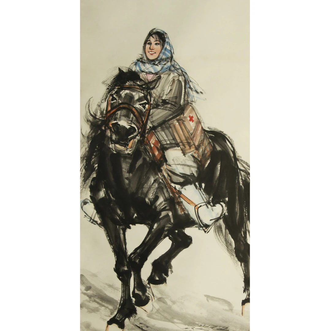 HM10005 出诊归来 137×68cm 纸本立轴 8.3平尺