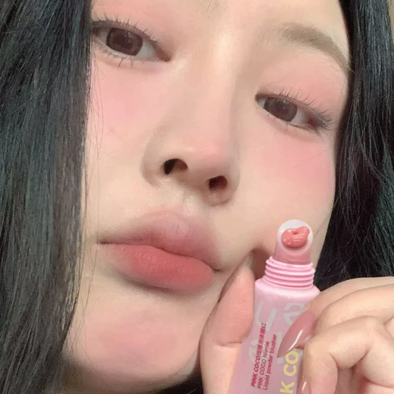 韩妹一支拿捏~纯欲氛围液体腮红唇颊两用显白胭脂学生党平价彩妆